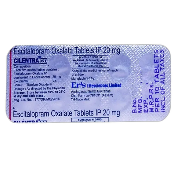 cilentra 20mg tablet 10's